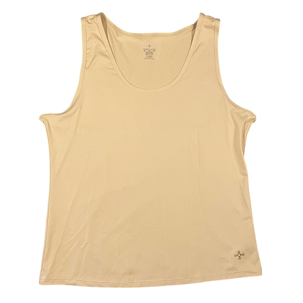 Tommie Copper Znergy Tank Top Women 3XL Tan Beige Copper Zinc Infused Activewear